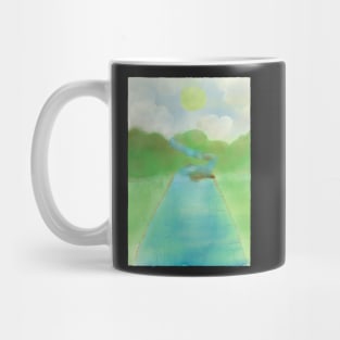 Mountain Stream Digital Watercolor Prints And Others Mug